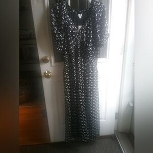 On 34th Black and White Maxi Dress